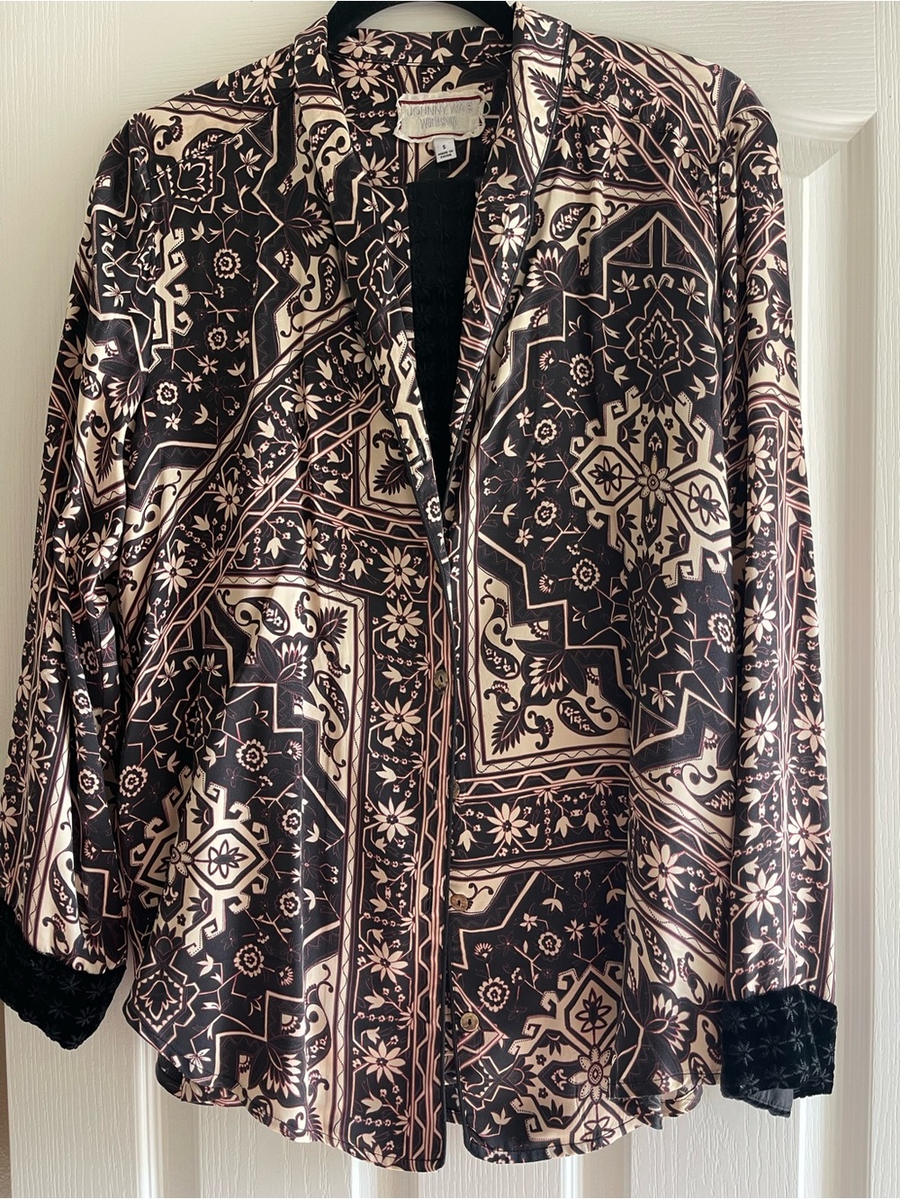 Johnny Was Workshop Silk / Velvet Pajama Set